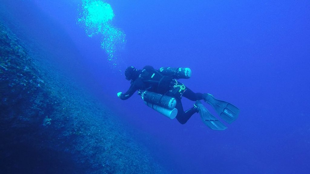 out in the blue ... and a beautiful blue at that!